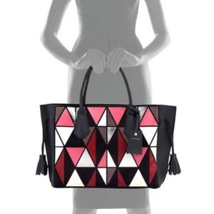 Longchamp Medium Leather and Suede Penelope Tote